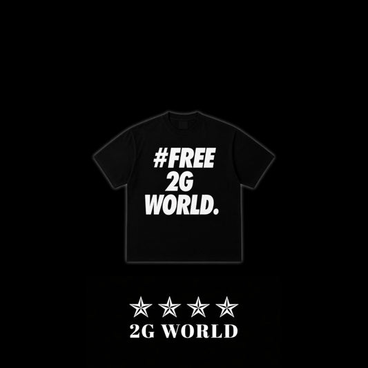 #FREE 2G WORLD TEE - BLACK