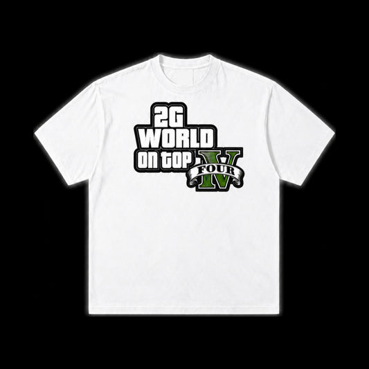 2G WORLD ON TOP IV TEE - WHITE