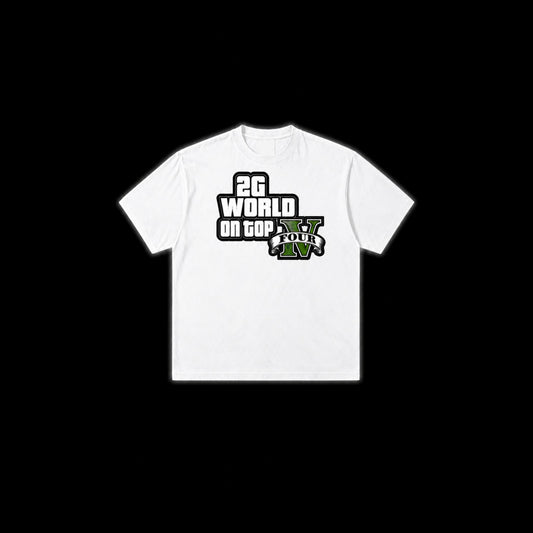 2G WORLD ON TOP IV TEE - WHITE